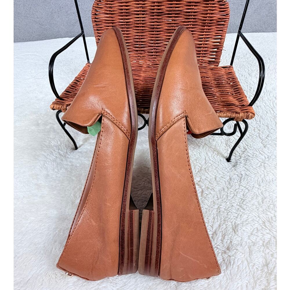 ALDO Veadith 2.0 Leather Loafers Women's 6.5 Tan Cognac Slip On Flats - Picture 7 of 10